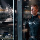 Captain America: The Winter Soldier Cap and Fury look over the Helicarrier Fleet