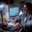 Dennis Nedry at his desk