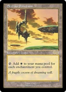 Serra's Sanctum the White Legendary Land from Urza's Saga