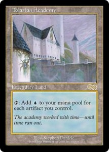 Tolarian Academy the Blue Legendary Land from Urza's Saga