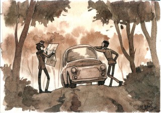 Lupin III Watercolour by Masha-Ko