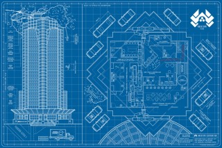 Die Hard Nakatomi Plaza Blue Print Story Board