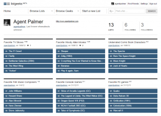 Agent Palmer's List Geeks