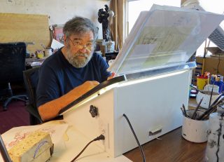 Bakshi working on Last Days of Coney Island