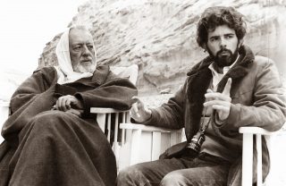 Sir Alec Guinness and George Lucas