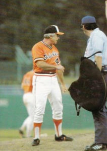 Earl Weaver managing in 1977